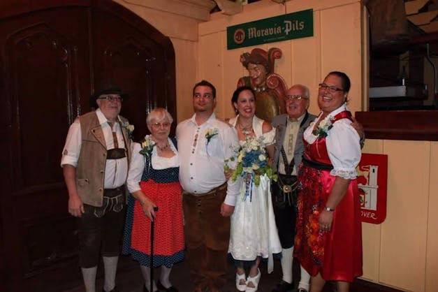 Bridal Dirndl with Contemporary Regal Neckline: MADE-TO-ORDER