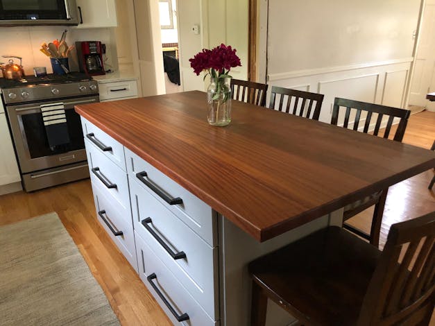 Sapele Wide Plank (Face Grain) Countertop